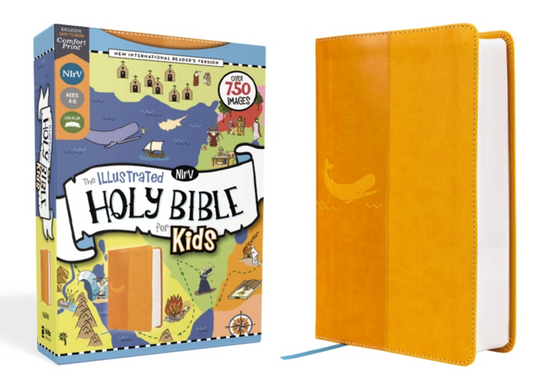 Nirv, the Illustrated Holy Bible for Kids, Leathersoft, Yellow, Full Color, Comfort Print: Over 750 Images