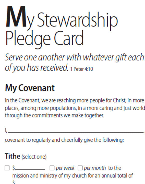 Pledge Commitment Card