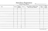 Attendance Registration Pads