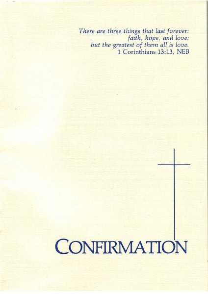 Covenant Confirmation Certificate