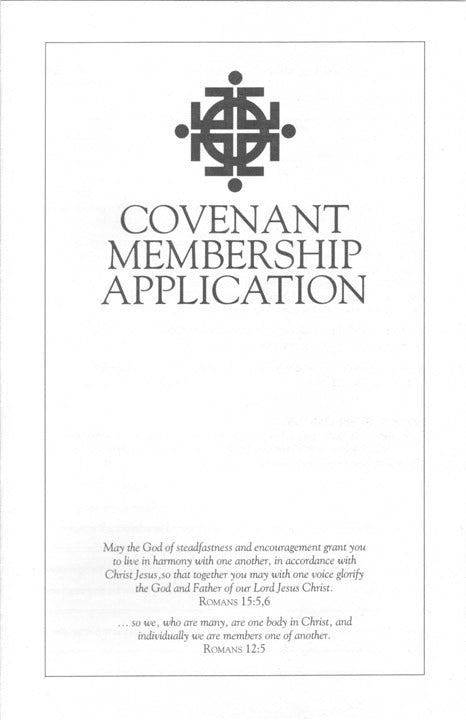 Covenant Membership Application