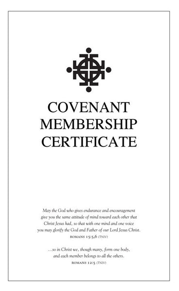 Covenant Membership Certificate